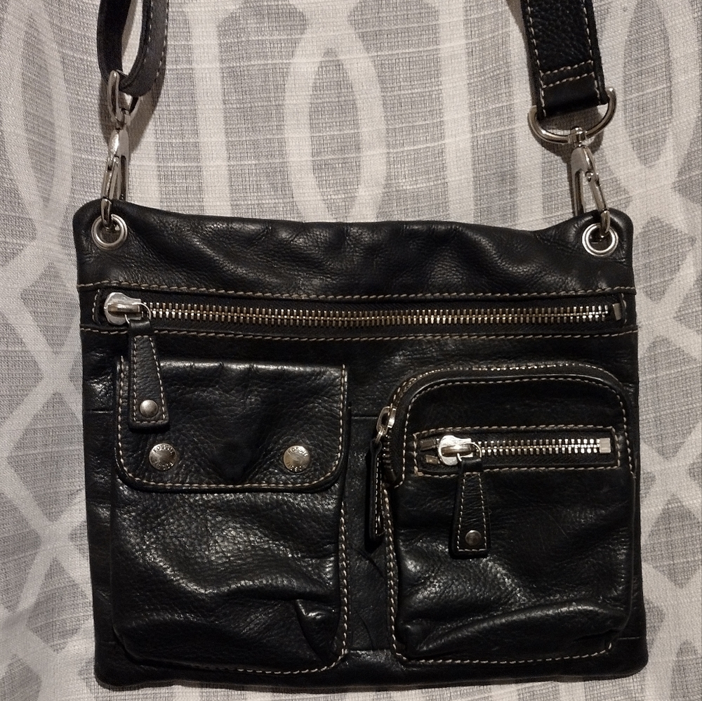 Women vintage black crossbody